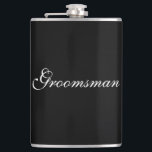 Trauzeuge Flask Flachmann<br><div class="desc">Der Kolben für den Trauzeuge wird in Schwarzweiß dargestellt. Passen Sie dieses Objekt an oder kaufen Sie,  wie es ist.</div>