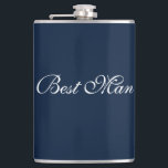 Trauzeuge Flask Flachmann<br><div class="desc">Der Kolben für den Trauzeuge wird in Marineblau und Weiß gezeigt. Passen Sie dieses Objekt an oder kaufen Sie,  wie es ist.</div>