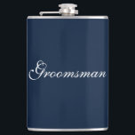 Trauzeuge Flask Flachmann<br><div class="desc">Der Kolben für den Trauzeuge wird in Marineblau und Weiß gezeigt. Passen Sie dieses Objekt an oder kaufen Sie,  wie es ist.</div>