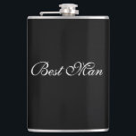 Trauzeuge Flask Flachmann<br><div class="desc">Die Flasche für den Trauzeuge wird in Schwarz mit Weiß angezeigt. Passen Sie dieses Objekt an oder kaufen Sie, wie es ist.</div>