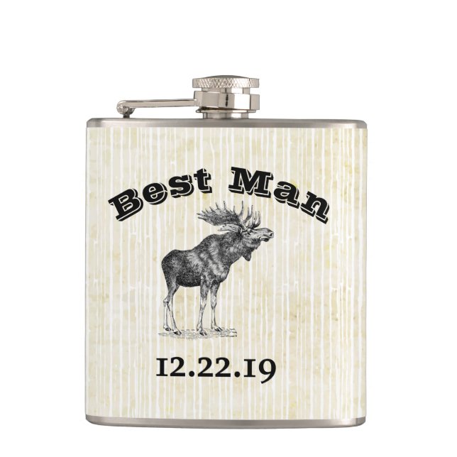 Trauzeuge Flask Vintag Elose Flachmann (Vorderseite)
