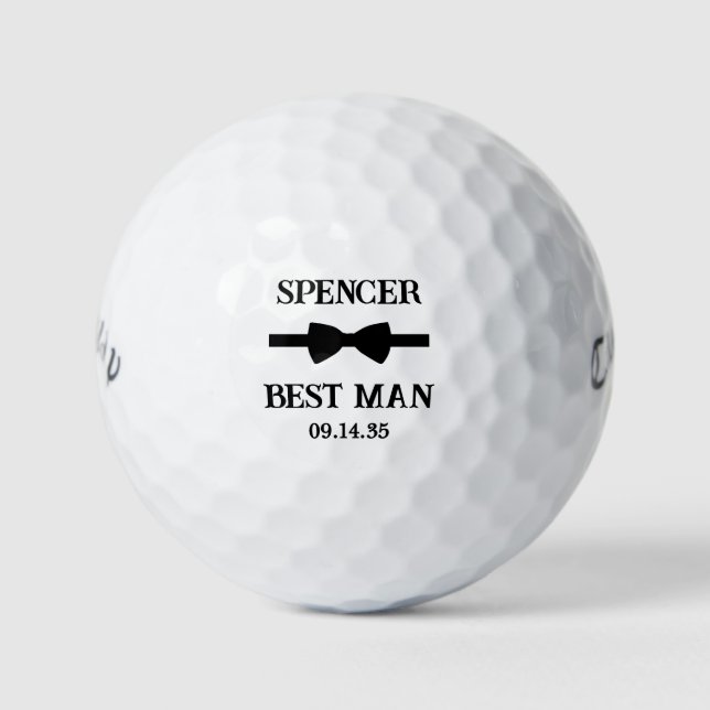 Trauzeuge Fliege Golfball (Vorderseite)