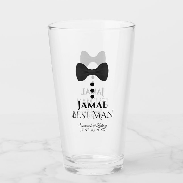 Trauzeuge Gastgeschenk Hochzeit Glass Tumbler (Vorderseite)