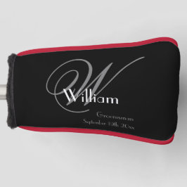 Trauzeuge Geschenk Elegant Monogramm Name Klassisc Golf Headcover