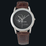 Trauzeuge Geschenk elegante klassische Monogramm u Armbanduhr<br><div class="desc">Trauzeugen Trauzeuge Geschenk elegante klassische Monogramm und Name Watch. Sie suchen ein zeitloses und raffiniertes Geschenk für Ihre Trauzeugen? Sehen Sie nur dieses atemberaubende personalisierte Stück, komplett mit einem Monogramm und Namen. Es ist der perfekte Weg, um Ihre Wertschätzung zu zeigen und Ihren Hochzeitstag noch schöner zu gestalten. Klicken Sie...</div>