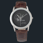 Trauzeuge Geschenk elegante klassische Monogramm u Armbanduhr<br><div class="desc">Trauzeugen Trauzeuge Geschenk elegante klassische Monogramm und Name Watch. Sie suchen ein zeitloses und raffiniertes Geschenk für Ihre Trauzeugen? Sehen Sie nur dieses atemberaubende personalisierte Stück, komplett mit einem Monogramm und Namen. Es ist der perfekte Weg, um Ihre Wertschätzung zu zeigen und Ihren Hochzeitstag noch schöner zu gestalten. Klicken Sie...</div>