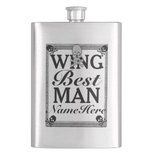 Trauzeuge Geschenk Flasche! Vom Boden! Name hinzuf Flachmann