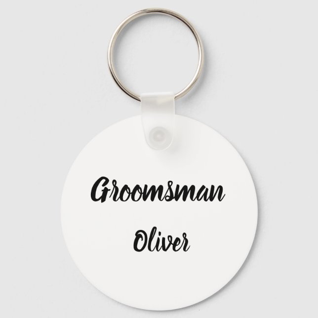 Trauzeuge Geschenke Individuelle Name Hochzeit Schlüsselanhänger (Vorderseite)