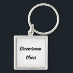Trauzeuge Geschenke Individuelle Name Hochzeit Schlüsselanhänger<br><div class="desc">Schöne Kalligraphie,  Schlüsselanhänger aus schwarz-weißem Trauzeuge. Ideal für Gastgeschenke Hochzeiten.</div>