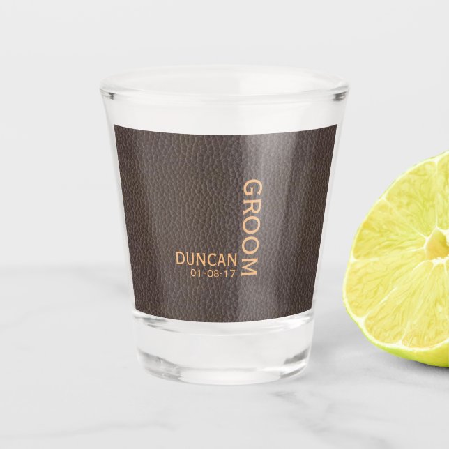 Trauzeuge-Geschenke, Trauzeugewhisky-Schussglas Schnapsglas (Vorderseite)