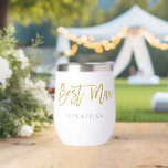 Trauzeuge-Geschenkname Gold und Schwarz<br><div class="desc">Trauzeuge Geschenk Name Gold Imitate Glitzer & Black. Ihr Trauzeuge wird mit diesem stilvollen Geschenk über den Mond kommen, um ihn an Ihrem Hochzeitstag zu präsentieren! Mit einer eleganten Schrift Typografie, Trauzeuge und leicht personalisierbaren Namen, um es zu einem wahrhaft besonderen Geschenk und Sake für ihn zu machen.</div>