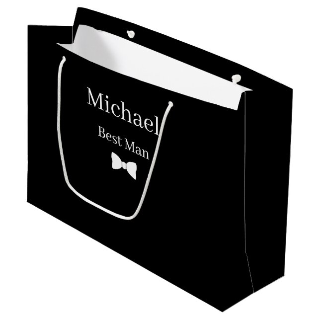 Trauzeuge Geschenktasche Große Geschenktüte (Vorderseite Schrägansicht)