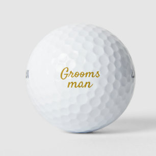 Trauzeuge-Gold und weiße Andenken Golfball