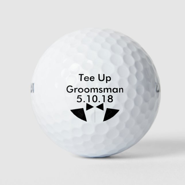 Trauzeuge Golf Ball Einladung (Vorderseite)