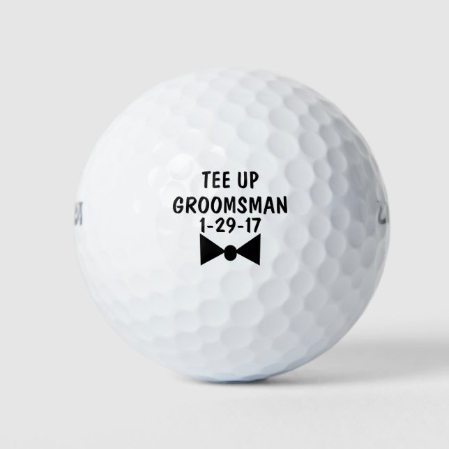 Trauzeuge Golf Ball Einladung (Vorderseite)