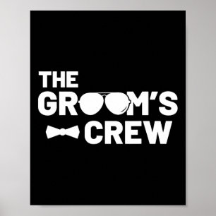 Trauzeuge Groom Squat Men Bachelor versorgt Party Poster