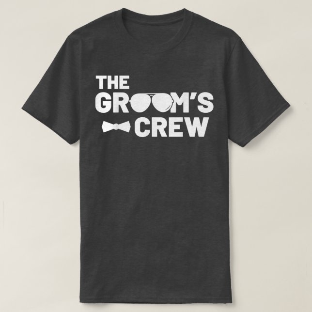 Trauzeuge Groom Squat Men Bachelor versorgt Party T-Shirt (Design vorne)