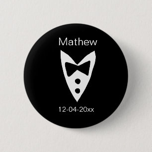 Trauzeuge hinzufügen Name Jahr Schwarzer Bug Shirt Button