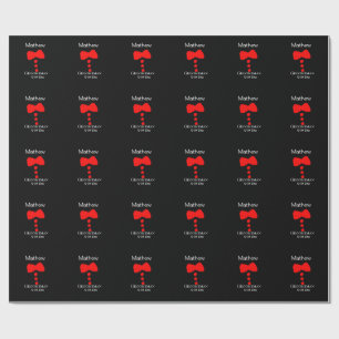 Trauzeuge hinzufügen Name Jahr Schwarzer Bug Shirt Geschenkpapier