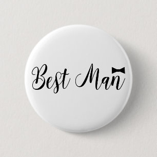 Trauzeuge, Hochzeit, Junggeselle-Teil, schwarz Button