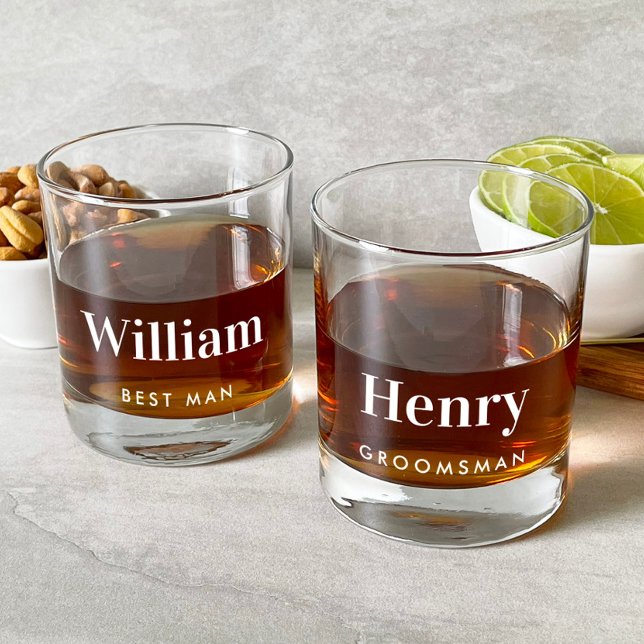 Trauzeuge-Hochzeit mit personalisiertem Trauzeuge Whiskyglas (Von Creator hochgeladen)