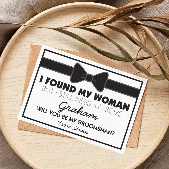 Trauzeuge Hochzeitbow-Krawatte Einladung (Von Creator hochgeladen)