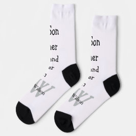 Trauzeuge in Ehemann Papa zitiert Namen hinzufügen Socken