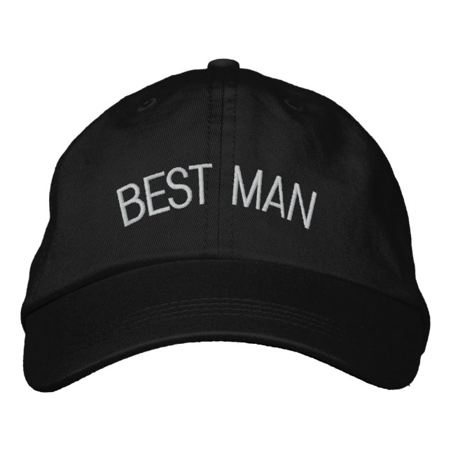 TRAUZEUGE Individuelle Name BLACK A07C7L Bestickte Kappe (Vorderseite)