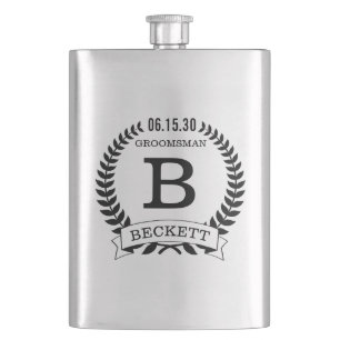 Trauzeuge-Initialen Flachmann