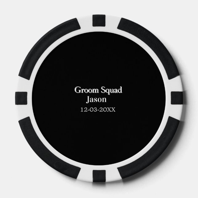 Trauzeuge Junggeselinnen-Abschied hinzufügen Namen Pokerchips (Vorderseite)