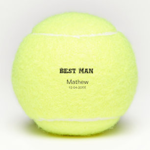 Trauzeuge Junggesellenabschied Name Datum einfach Tennisbälle