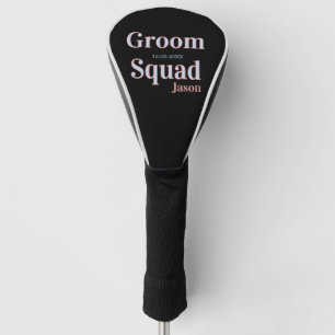 Trauzeuge Junggesellenabschied Name modern schwarz Golf Headcover