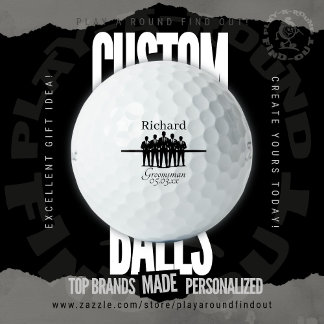 Trauzeuge Junggesellenabschied Silhouette Name Dat Golfball