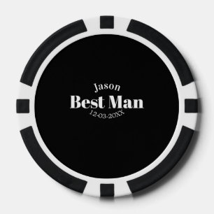 Trauzeuge Junggesellenabschied Trauzeuge schwarz w Pokerchips