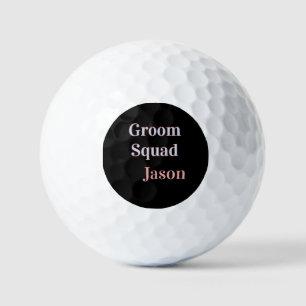 Trauzeuge Junggesellenparty Name modern schwarz Golfball