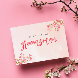 Trauzeuge-Karte für Wasserfarben Blossom Frühjahr Dankeskarte