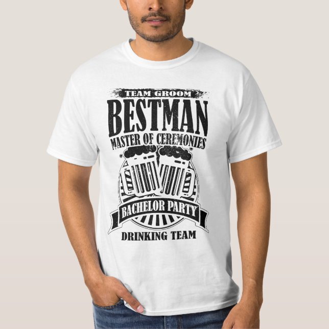 Trauzeuge Master of Ceremonies Groom Bachelor Part T-Shirt (Vorderseite)