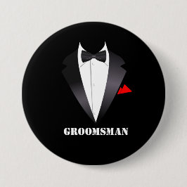 Trauzeuge mit Tuxedo-Shirt - Schaltfläche Button