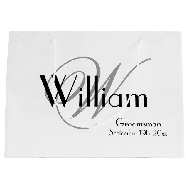 Trauzeuge modern und elegant große geschenktüte (Vorderseite)