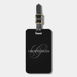 Trauzeuge Monogram Black Gray Gepäckanhänger
