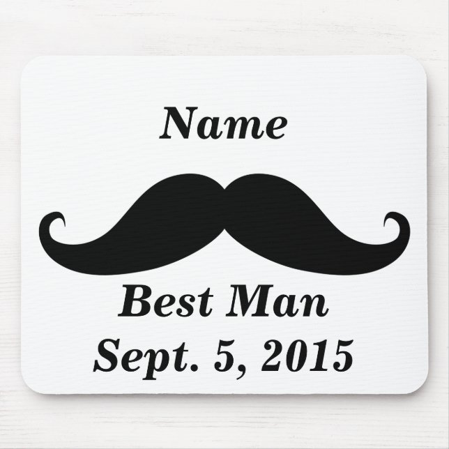 Trauzeuge Mustache Mousepad (Vorne)