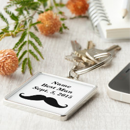 Trauzeuge Mustache Premium Square Schlüsselanhänge Schlüsselanhänger