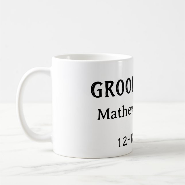 Trauzeuge Name Datum Junggesellenabschied Kaffeetasse (Links)
