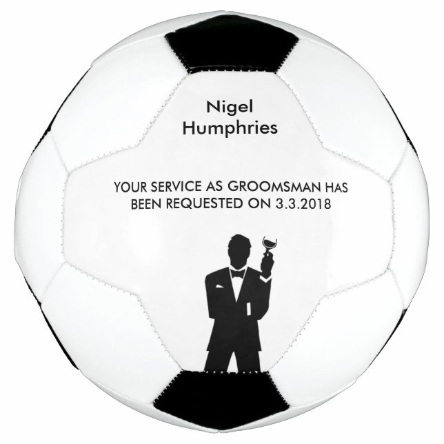 Trauzeuge oder Trauzeuge Fußball Einladung (Vorderseite)
