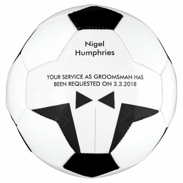Trauzeuge oder Trauzeuge Fußball Einladung (Vorderseite)