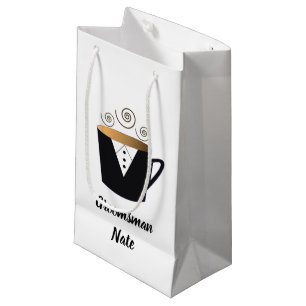Trauzeuge Personalisiert Name Tuxedo Kleine Gesche Geschenktüte
