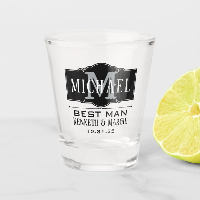 TRAUZEUGE PERSONALISIERT SHOT GLASS SCHNAPSGLAS (Vorderseite)