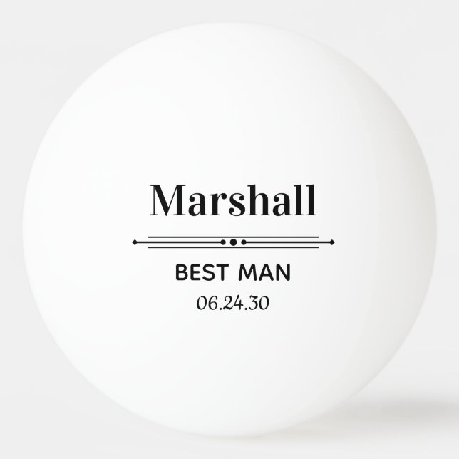 Trauzeuge Personalisiert Tischtennisball (Vorderseite)