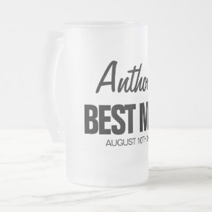 Trauzeuge personalisiertes mattiertes Glas Bierges Mattglas Bierglas