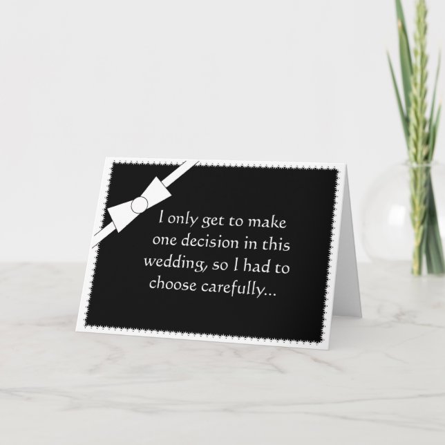 Trauzeuge Request Card Funny Tux Einladung (Vorderseite)